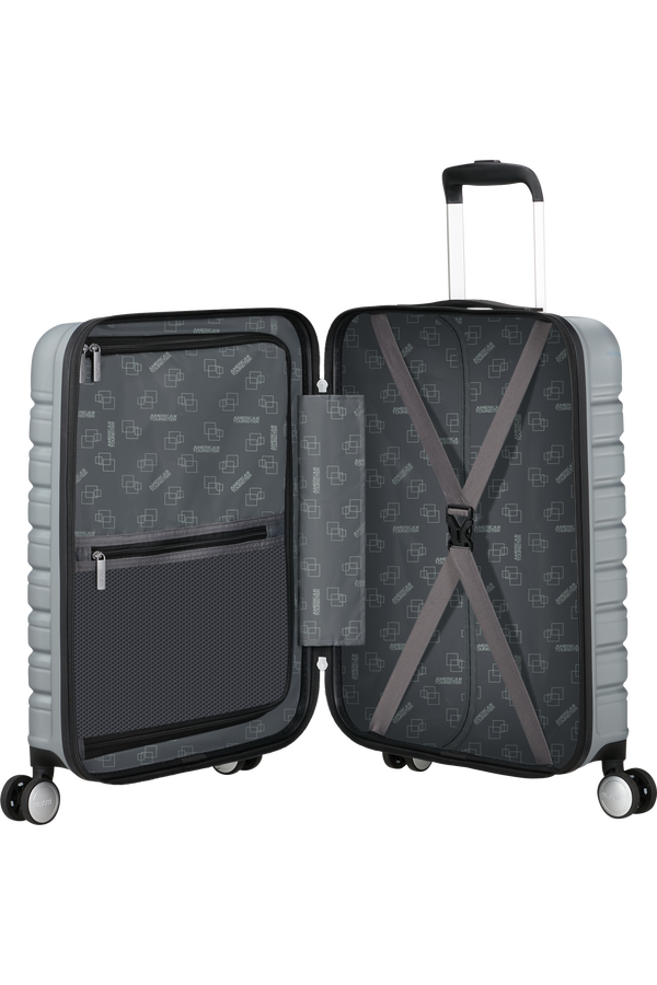 American Tourister Flashline SPIN. 55/20 FRONTLOADER  Nebesk&aacute; strieborn&aacute;