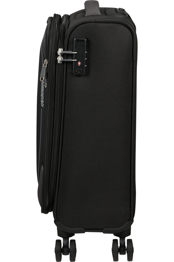 American Tourister Pulsonic Spinner Expandable 55cm  Asphalt Black