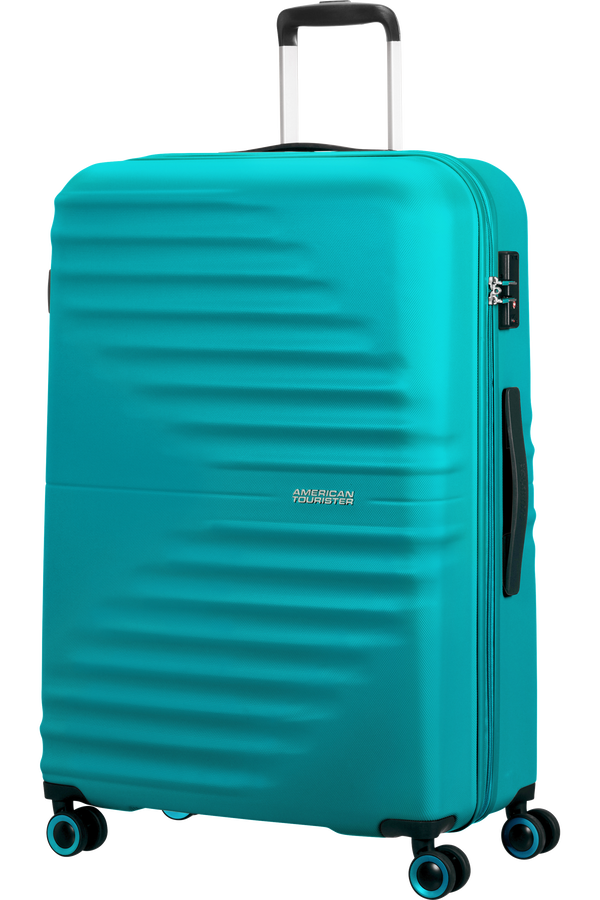 American Tourister Wavetwister Spinner TSA 77cm  Akvamar&iacute;nov&aacute; tyrkysov&aacute;