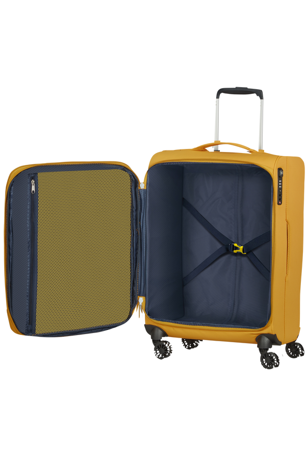 American Tourister Lite Ray Spinner TSA Expandable 55cm  Zlatá žltá