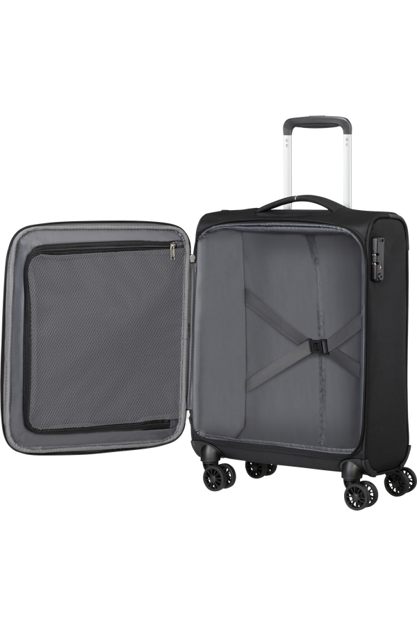 American Tourister Crosstrack Spinner 55cm  Čierna/sivá