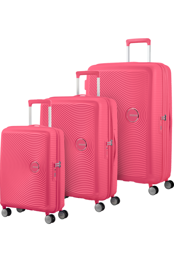 American Tourister Soundbox 3 PC Set A  Krikľavá ružová