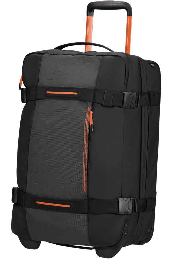 American Tourister Urban Track Duffle with Wheels Lmtd S  Black/Orange American Tourister Urban Track Duffle with Wheels Lmtd S  Black/Orange