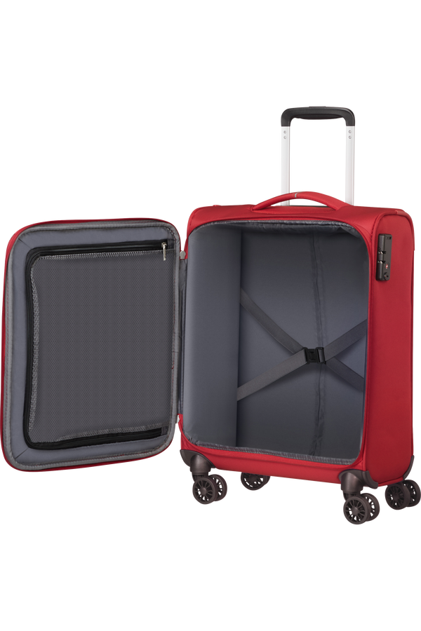 American Tourister Crosstrack Spinner 55cm  Red/Grey American Tourister Crosstrack Spinner 55cm  Red/Grey