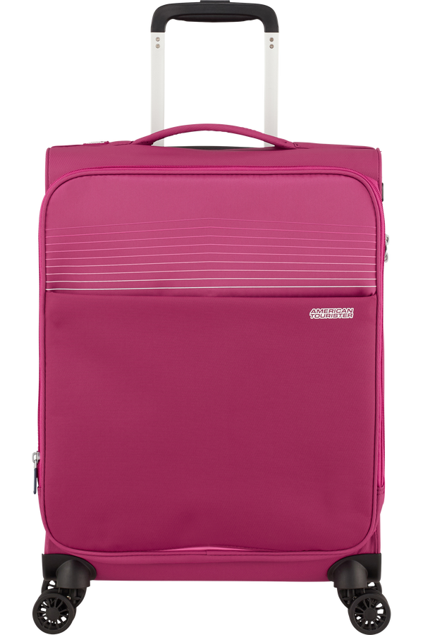 American Tourister Lite Ray Spinner TSA Expandable 55cm  Magenta Haze