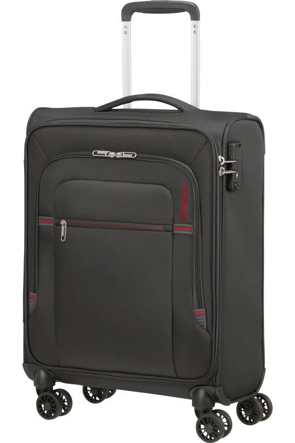 American Tourister Crosstrack Spinner 55cm  Siv&aacute;/červen&aacute;