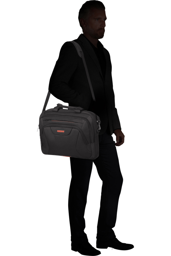 American Tourister At Work Laptop Bag  15.6inch Black/Orange American Tourister At Work Laptop Bag  15.6inch Black/Orange