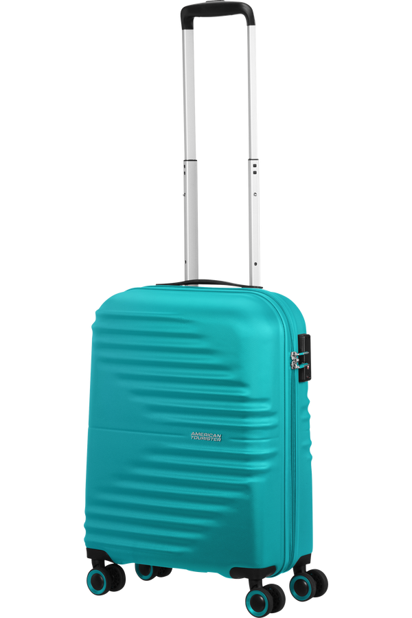 American Tourister Wavetwister Spinner TSA 55cm  Akvamar&iacute;nov&aacute; tyrkysov&aacute;