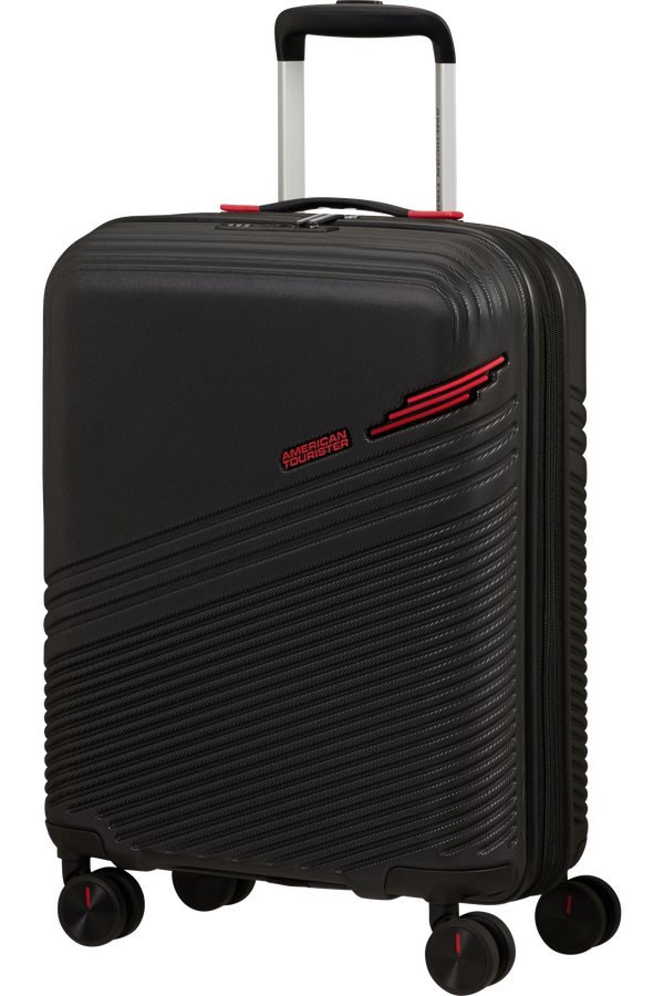 American Tourister Triple Trace Spinner TSA Expandable 55cm  Čierna/červená