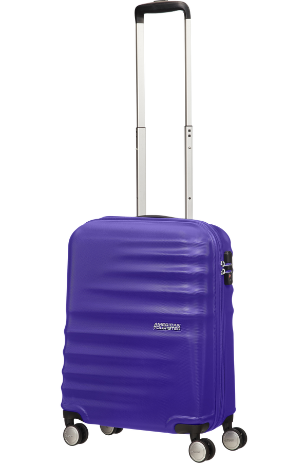 American Tourister Wavebreaker 4-wheel cabin baggage Spinner suitcase 55x40x20cm Nautical Blue