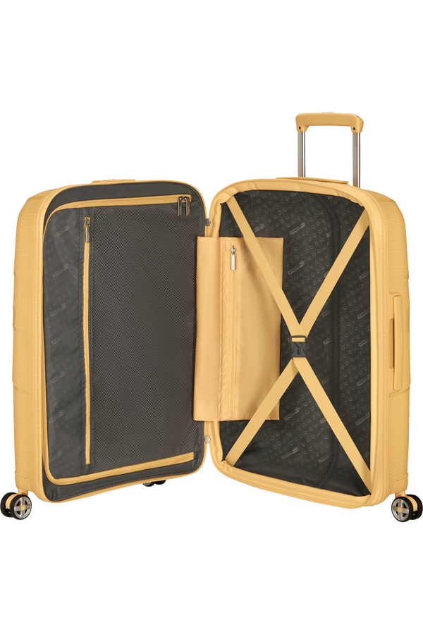 American Tourister StarVibe Spinner Expandable TSA 67cm  Metallic Banana
