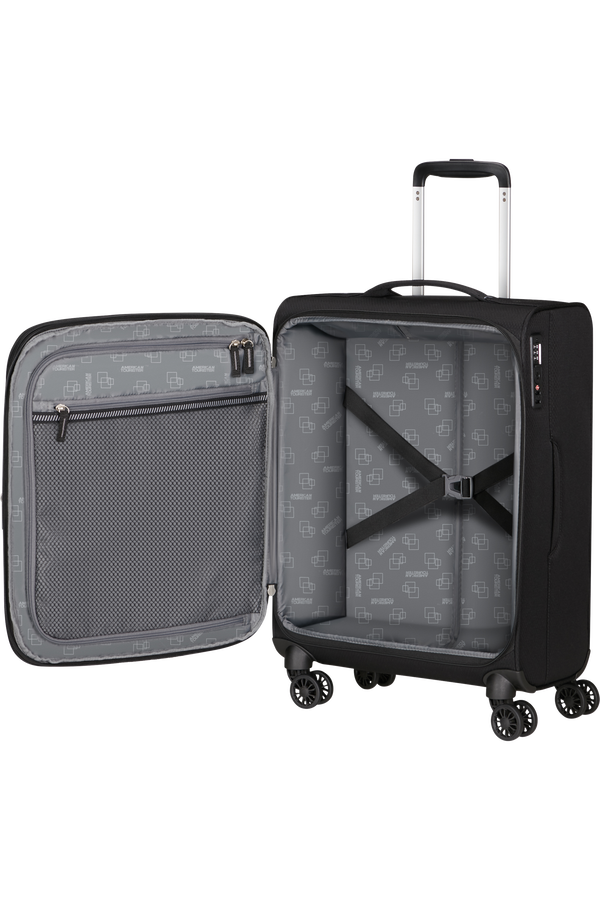American Tourister Aerospin Spinner Expandable S  Čierna