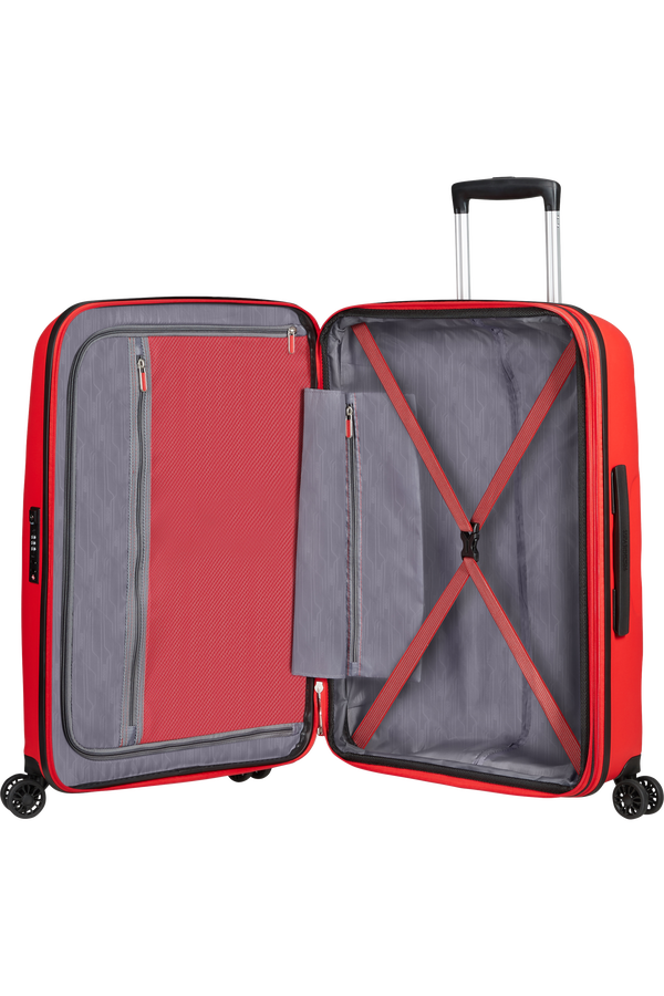 American Tourister Bon Air Dlx Spinner TSA Expandable 66cm  Magmatick&aacute; červen&aacute;