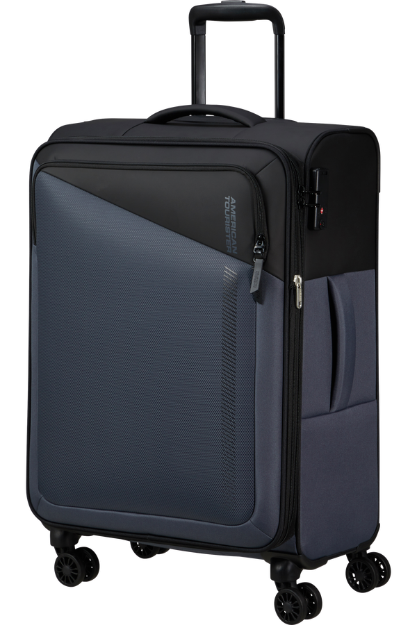 American Tourister Daring Dash Spinner Expandable TSA M  Čierna/sivá American Tourister Daring Dash Spinner Expandable TSA M  Čierna/sivá