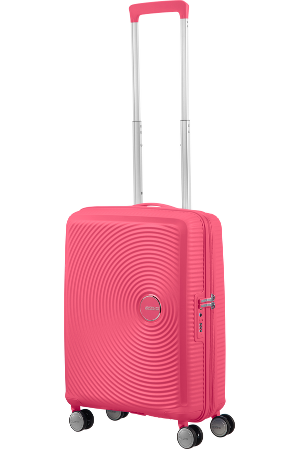 American Tourister Soundbox Spinner Expandable 55cm  Krikľavá ružová