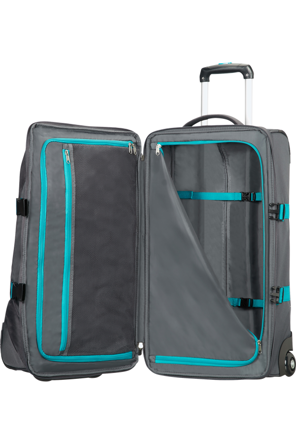 American Tourister Road Quest Duffle with Wheels M  Grey/Turquoise