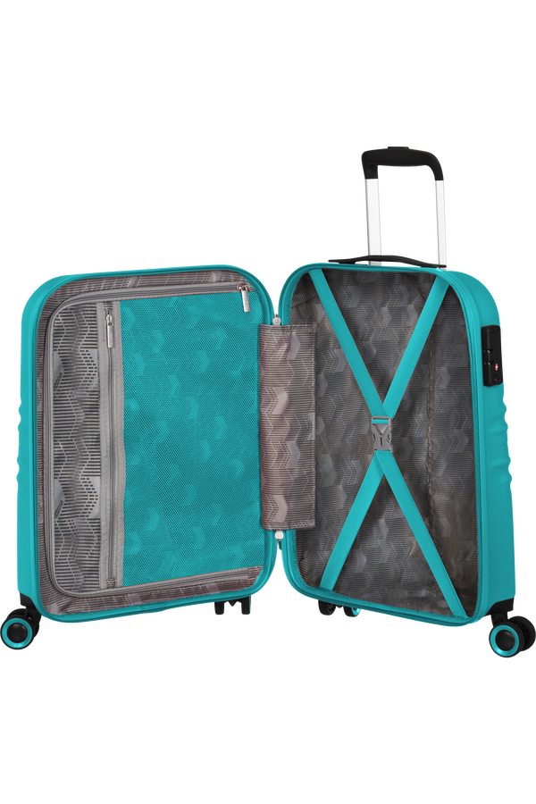 American Tourister Wavetwister Spinner TSA 55cm  Akvamarínová tyrkysová