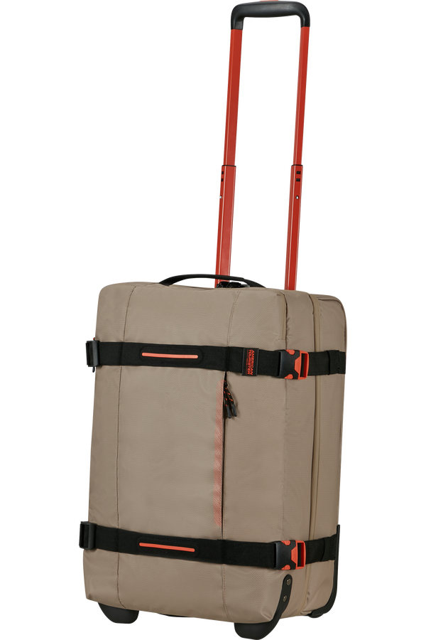 American Tourister Urban Track Duffle with Wheels Coated S  Beige/Orange American Tourister Urban Track Duffle with Wheels Coated S  Beige/Orange