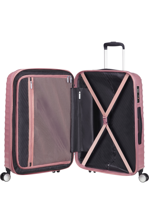 American Tourister Jetglam Spinner 67cm  Kovová ružová