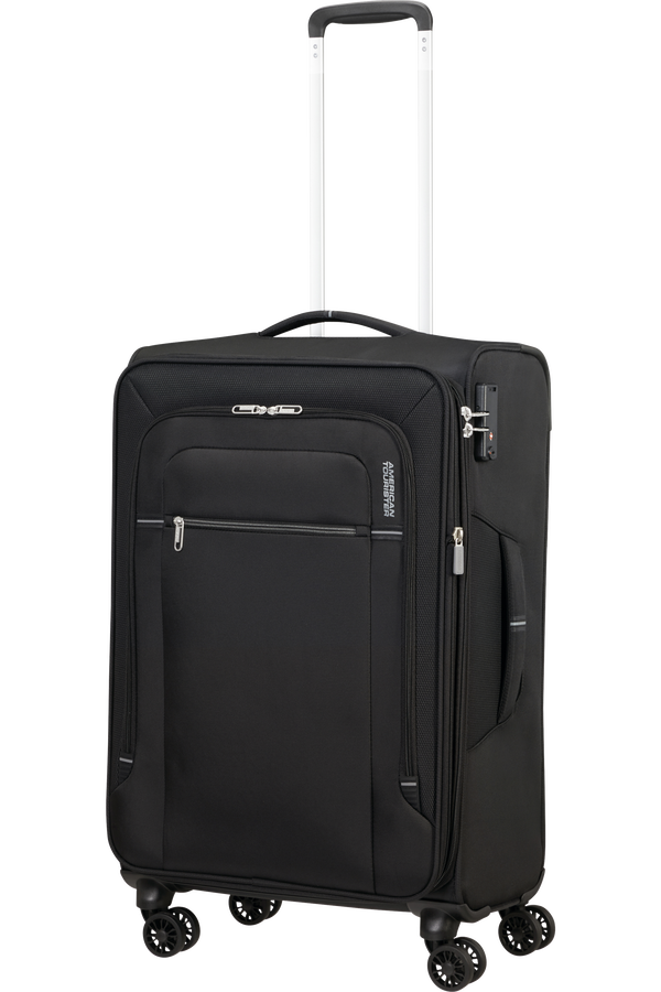 American Tourister Crosstrack Spinner Expandable 67cm  Čierna/sivá
