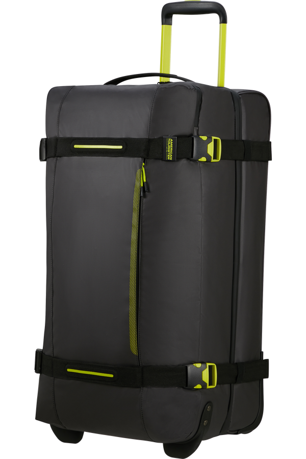 American Tourister Urban Track Duffle with Wheels Coated M  Black/Lime