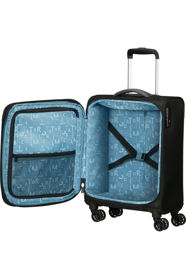 American Tourister Pulsonic Spinner Expandable 55cm  Asphalt Black