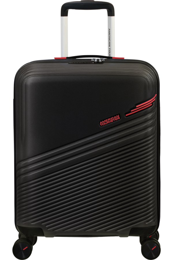American Tourister Triple Trace Spinner TSA Expandable 55cm Čierna/červená