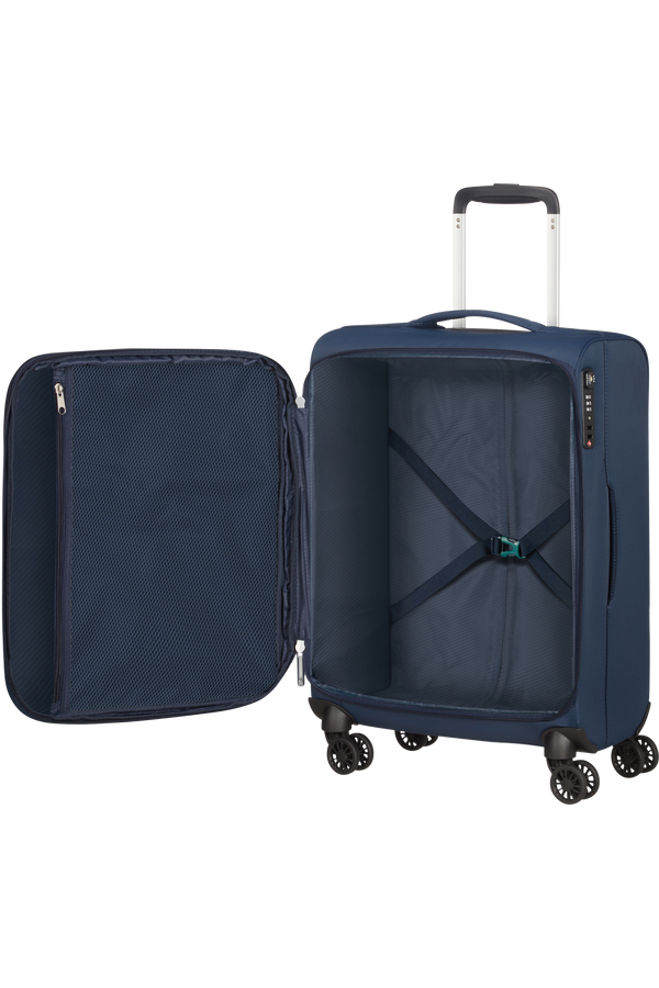 American Tourister Lite Ray Spinner TSA Expandable 55cm  Polnočn&aacute; n&aacute;morn&iacute;cka